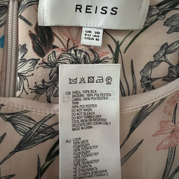 Reiss Floral Mini Dress with Pleated Skirt - Picture 4 of 4